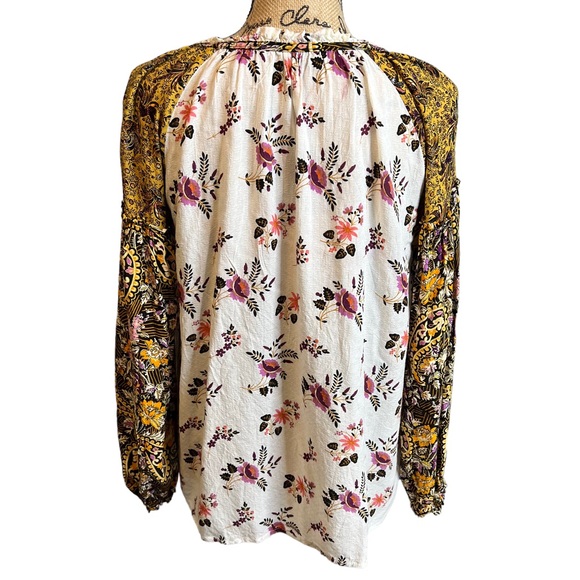 Jane & Delancey Peasant Boho Top sz Large - Picture 7 of 9